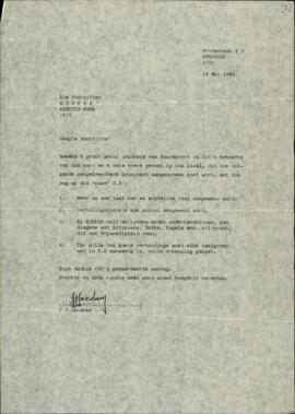 Letter from JJ Jacobsz