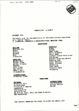 Media list and Form