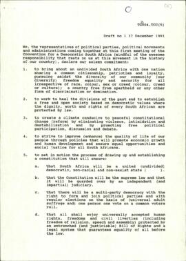 Declaration of Intent Draft no. 1