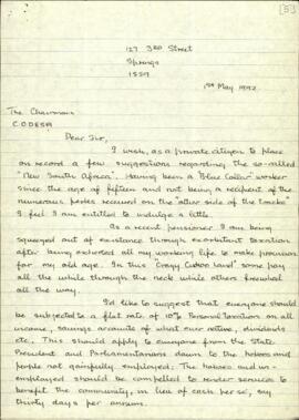 Letter from G.C. Weeks