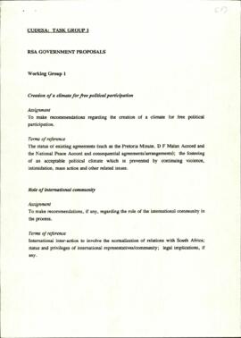RSA Government Proposals