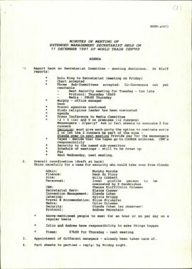 Minutes of meeting  of Extended Management Secretariat