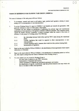 Terms of Reference for standing task group juridical and terms of reference for Standing Task Gro...