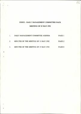 Index - Daily Management Committee pack Meeting