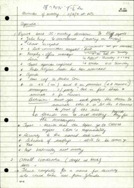 Minute-taker's notes