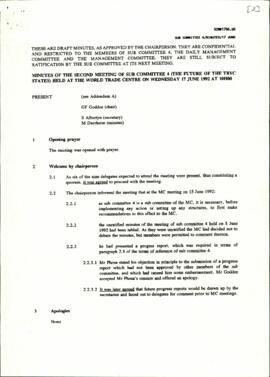 Draft Minutes of the Second  Meeting of Sub - Committee 4